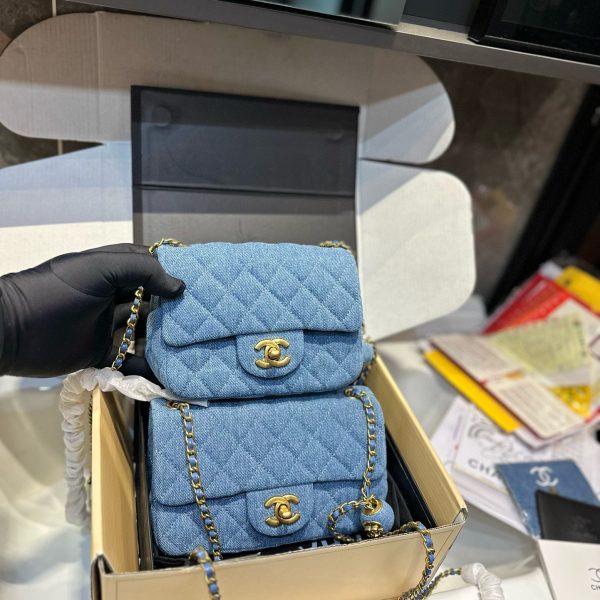 CC new arrival mini cf denim bag