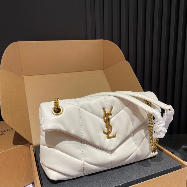 Y PUFFER SMALL SIZE BAG IN QUILTED LAMBSKIN Size: 28*17 CM