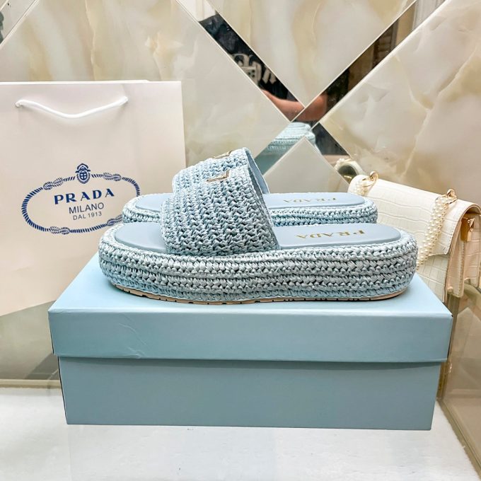 Woven Triangle Logo Slippers - Image 4