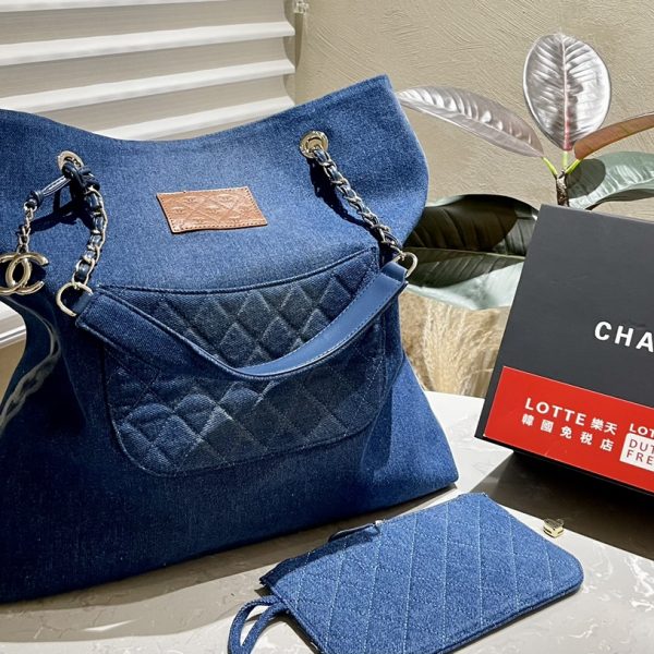 CC new arrival denim tote bag size: 30*40 cm