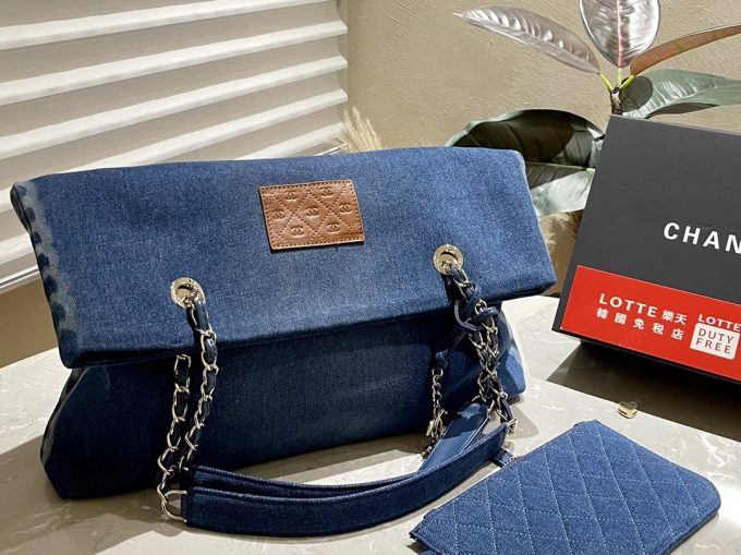 CC new arrival denim tote bag size: 30*40 cm - Image 9