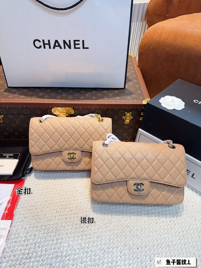 CC new arrival cf bag caviar leather size; 26*6*17cm - Image 2