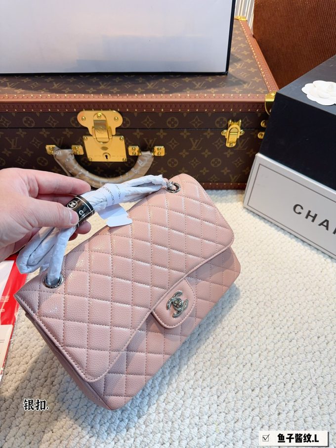 CC new arrival cf bag caviar leather size; 26*6*17cm - Image 11