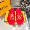Metal Letters Leather Comfortable Slippers