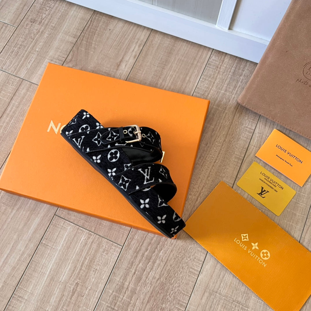 Suede Monogram Thick-Soled Slippers - Image 9