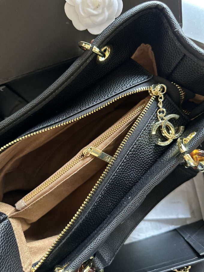 Cc new arrival vintage tote bag caviar leather size: 27cm - Image 9