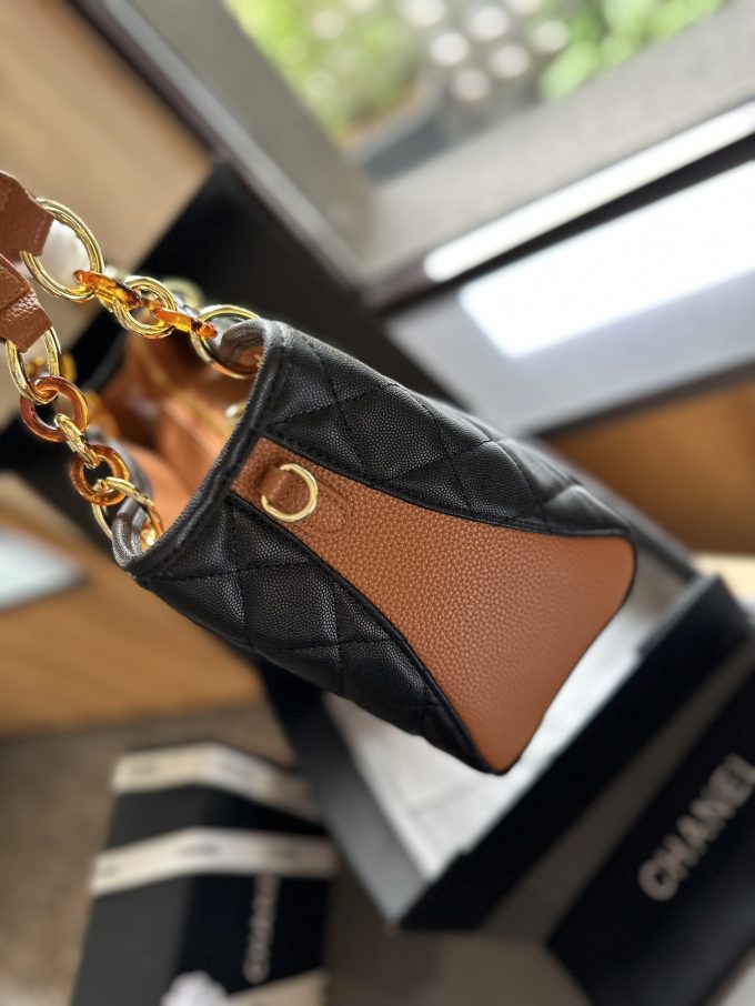 Cc new arrival vintage tote bag caviar leather size: 27cm - Image 13