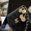 CC new arrival caviar leather phone bag size: 12*16 cm