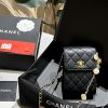 CC new arrival caviar leather phone bag size: 12*16 cm