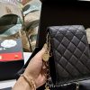 CC new arrival caviar leather phone bag size: 12*16 cm