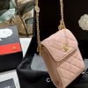 CC new arrival caviar leather phone bag size: 12*16 cm