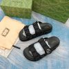 Vintage G Embossed Velcro Sandals