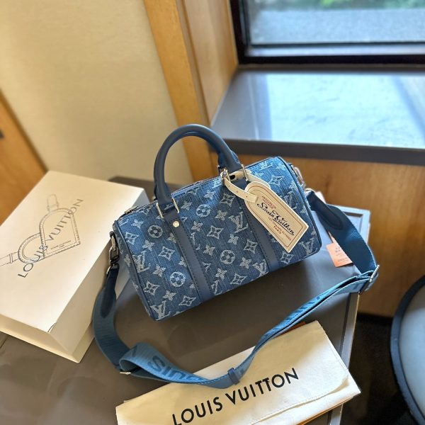 Louis Lvkeepall new arrival denim bag size: 25 * 12 cm