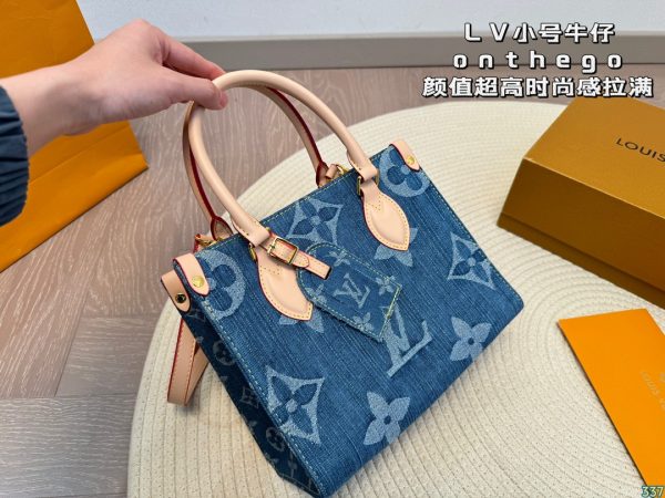 Louis new arrival onthego denim bag small size: 25 * 20 cm