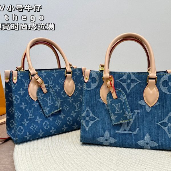 Louis new arrival onthego denim bag small size: 25 * 20 cm