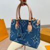 Louis new arrival onthego denim bag small size: 25 * 20 cm
