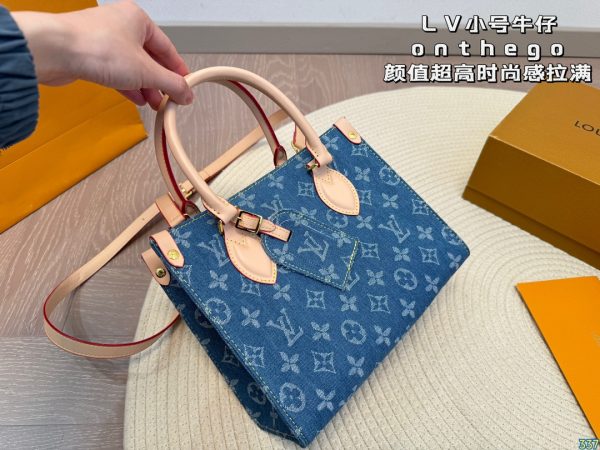Louis new arrival onthego denim bag small size: 25 * 20 cm