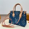 Louis new arrival onthego denim bag small size: 25 * 20 cm