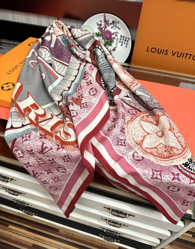 Louis new arrival silk scarf 140*140 cm - Image 13