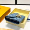 Louis new arrival denim wallet size: 12*9.5 cm