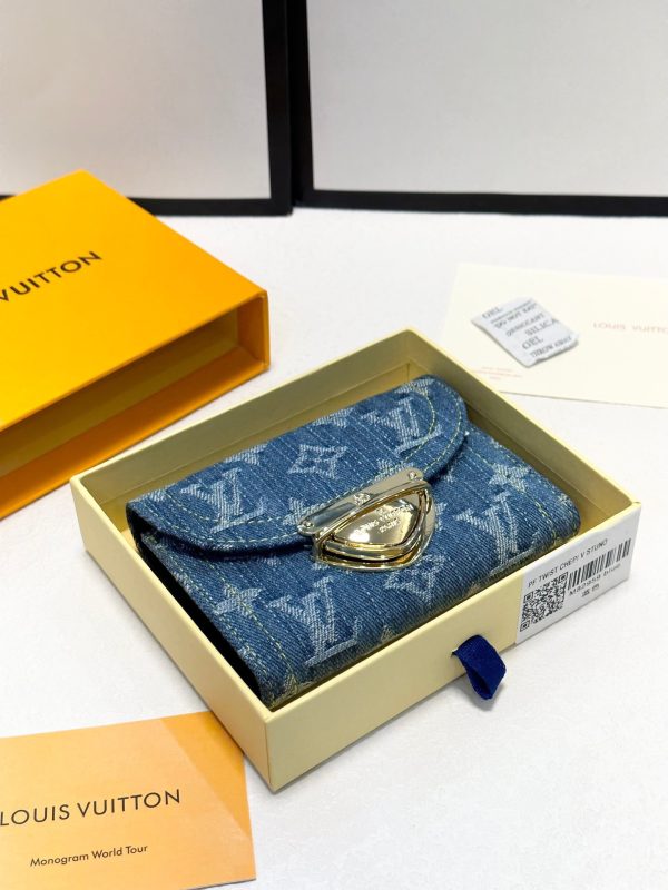 Louis new arrival denim wallet size: 12*9.5 cm