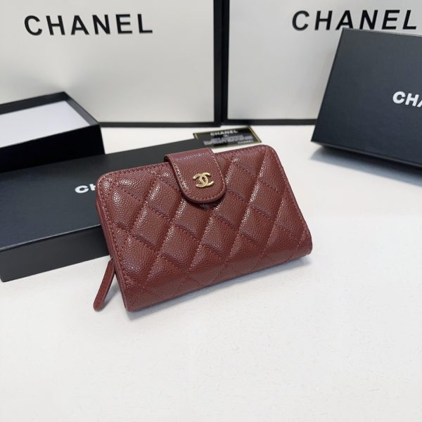 Cc new arrival caviar leather wallet size: 15*10 cm