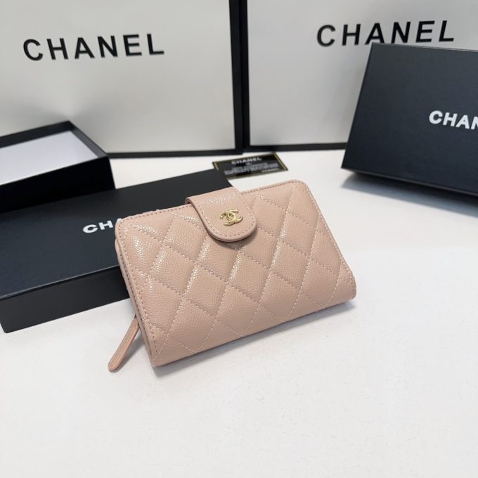 Cc new arrival caviar leather wallet size: 15*10 cm - Image 3