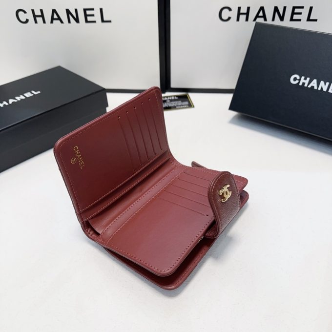 Cc new arrival caviar leather wallet size: 15*10 cm - Image 5
