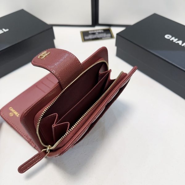 Cc new arrival caviar leather wallet size: 15*10 cm