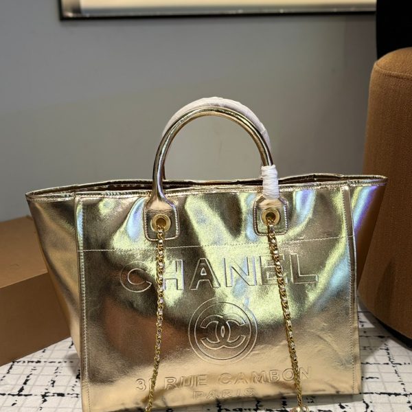 Cc new arrival tote bag gold silver size:36*30 cm