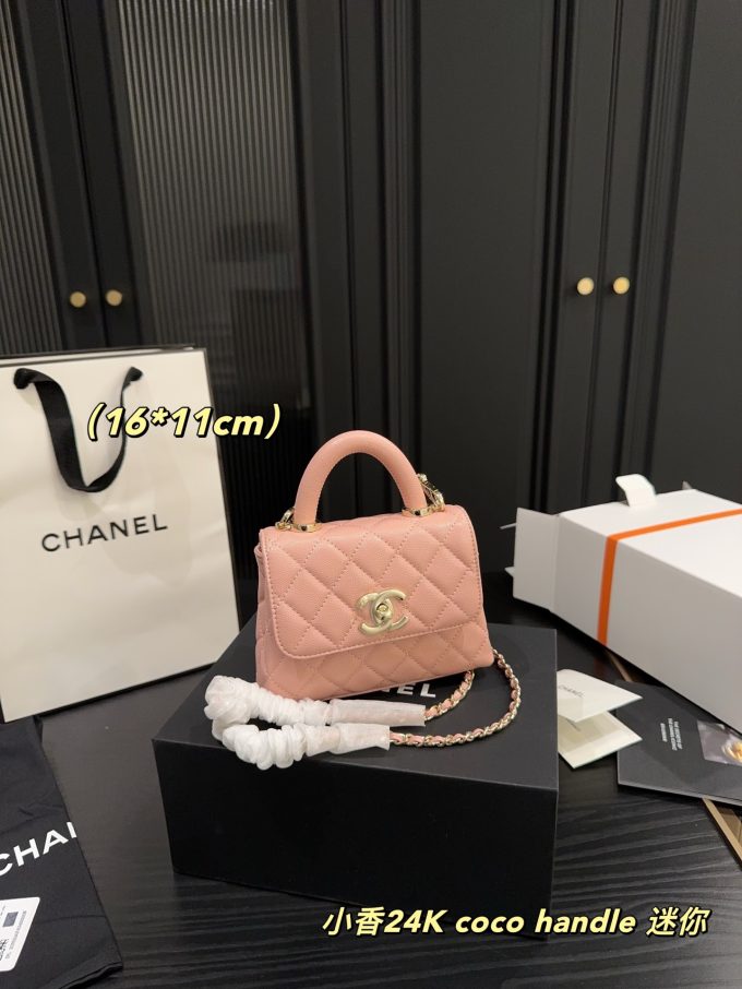 Cc new arrival 24K coco handle mini bag size:16*11 cm - Image 9