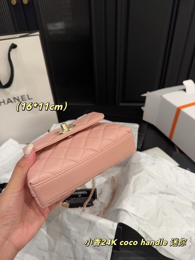 Cc new arrival 24K coco handle mini bag size:16*11 cm - Image 10