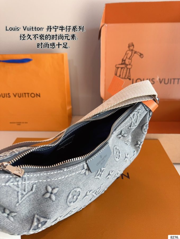 Louis new arrival denim moon bag size:23*7*14cm - Image 2