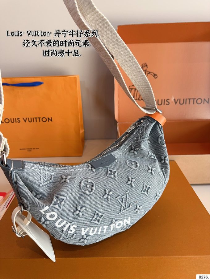 Louis new arrival denim moon bag size:23*7*14cm - Image 6