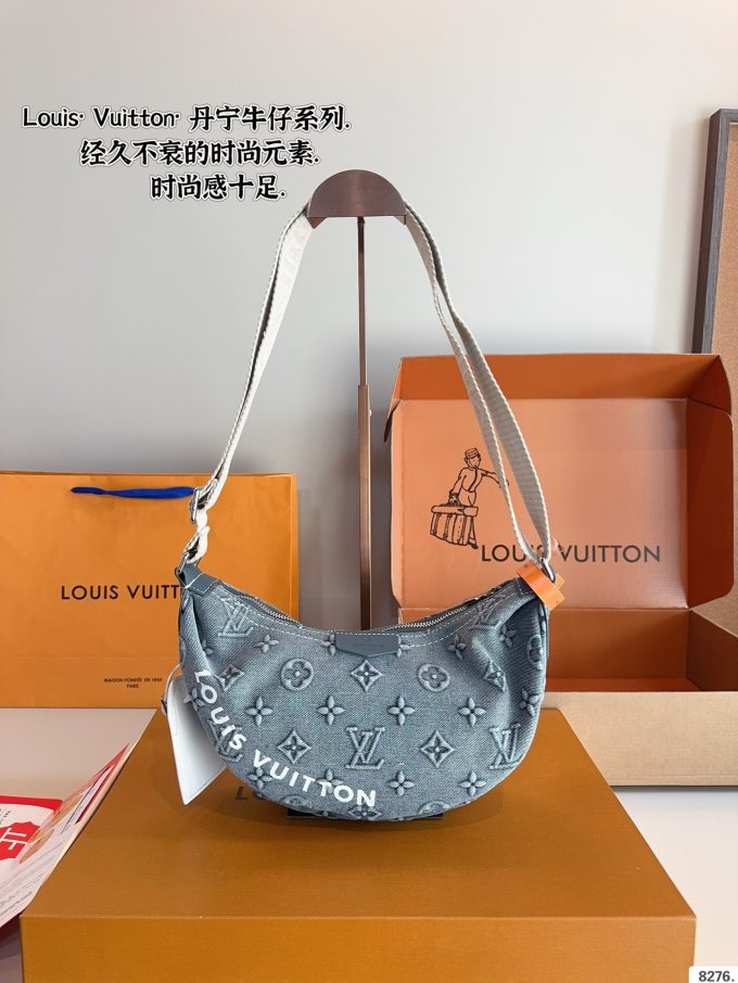 Louis new arrival denim moon bag size:23*7*14cm - Image 4