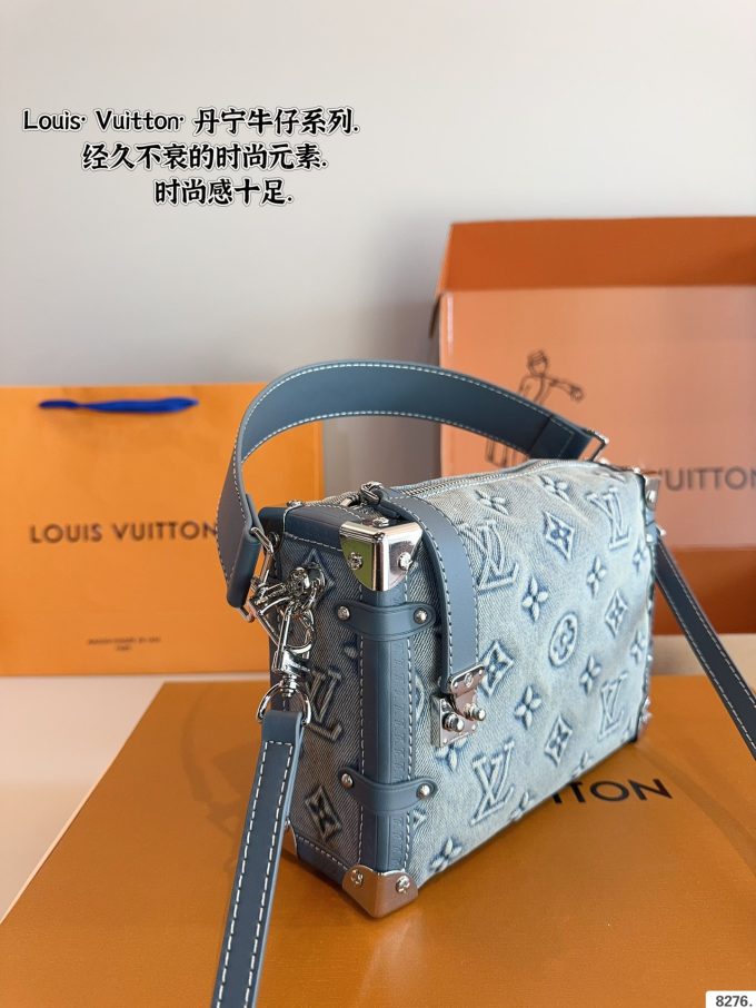 Louis new arrival denim trunk bag size: 23*8*16cm - Image 6
