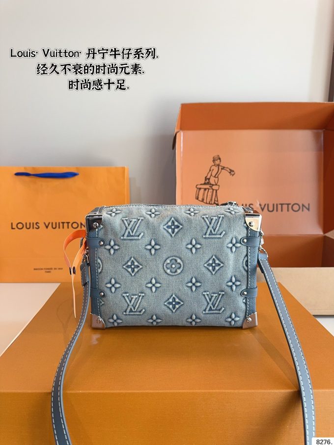 Louis new arrival denim trunk bag size: 23*8*16cm - Image 5