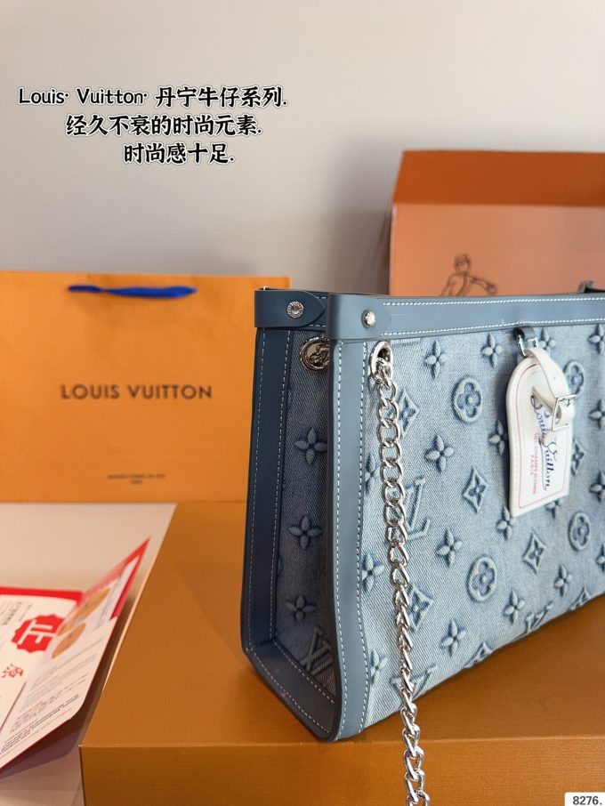Louis new arrival denim bag size: 31*9*22cm - Image 9