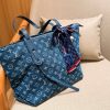 Louis new arrival neverfull denim bag size:40*24*16 cm