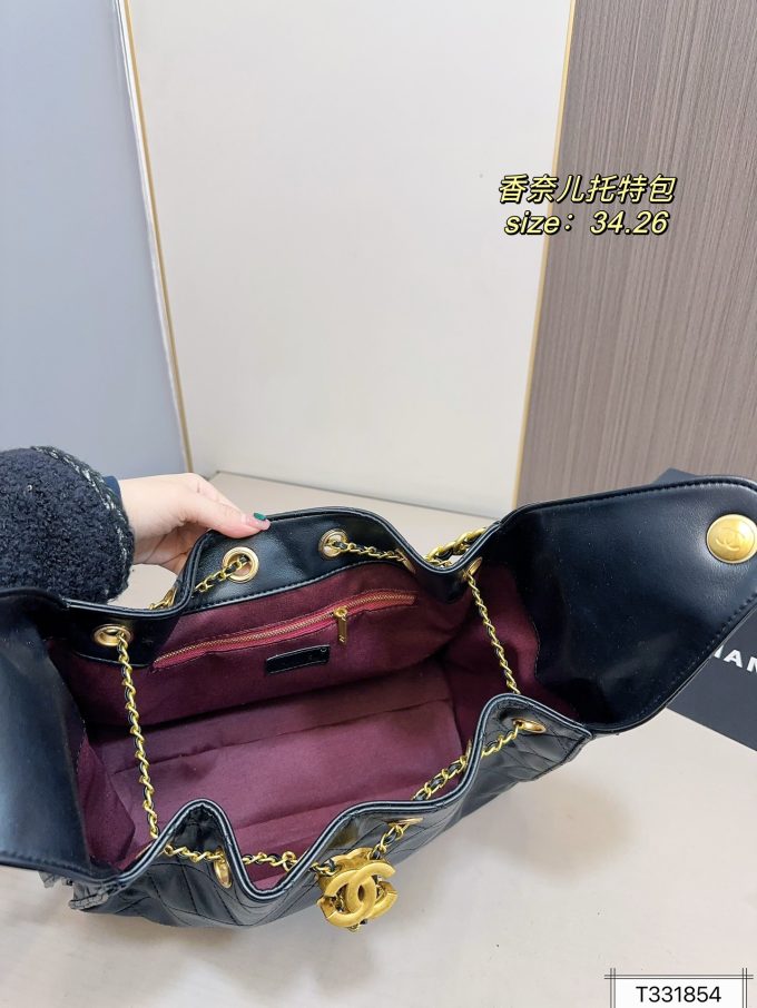Cc New arrival shopping bucket bag size: 34*26 cm - Image 13