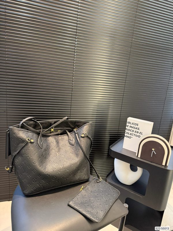 Louis new arrival black neverfull bag size: 33*29 cm
