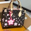 Louis new arrival flower onthego tote bag size:25 cm