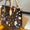 Louis new arrival flower onthego tote bag size:25 cm