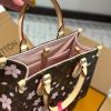 Louis new arrival flower onthego tote bag size:25 cm