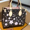 Louis new arrival flower onthego tote bag size:25 cm