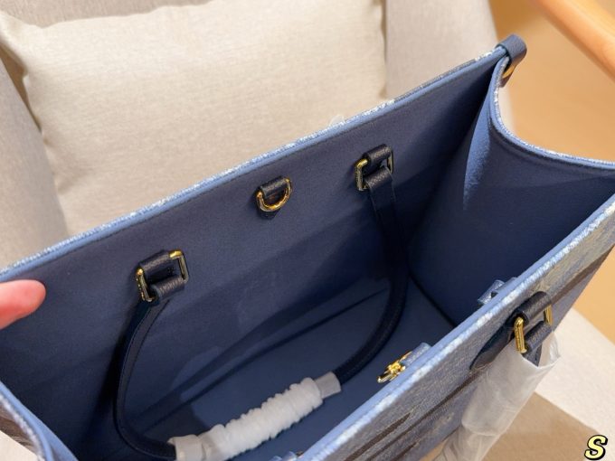 Louis new arrival denim onthego tote bag size:35 cm - Image 7