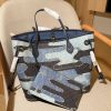 Louis new arrival denim neverfull tote bag size:32 cm