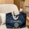 Cc new arrival denim pearl hobo bag size: 38*32*15 cm