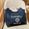 Cc new arrival denim pearl hobo bag size: 38*32*15 cm