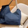 Cc new arrival denim pearl hobo bag size: 38*32*15 cm